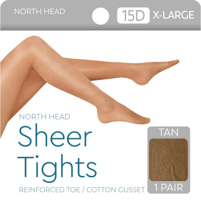 North Head Tan 15 Denier Sheer Tights X-Large 1pk