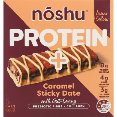 Noshu Caramel Sticky Date Protein Bars 5 x 36g