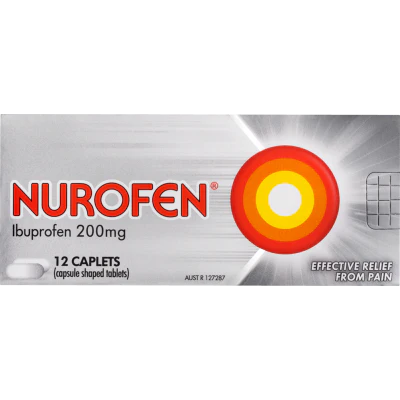 Nurofen Ibuprofen Pain & Inflammation Relief Caplets 12pk