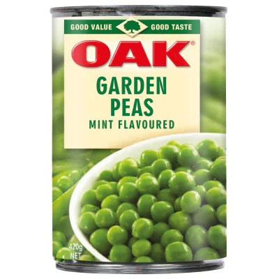 Oak Mint Flavoured Garden Peas 420g