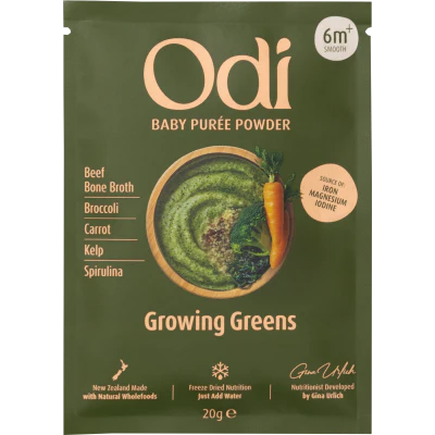 Odi Growing Greens Puree Powder Baby Food 6m+ Smooth 20g