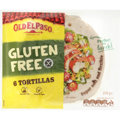Old El Paso Gluten Free Tortillas 216g