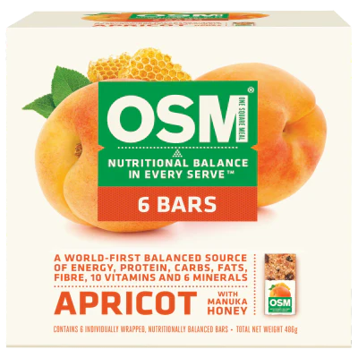 One Square Meal All-Terrain Nutrition Apricot With Manuka Honey Bars 6 x 86g