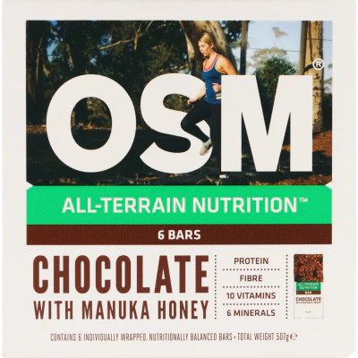 One Square Meal All-Terrain Nutrition Chocolate With Manuka Honey Bar 6 x 79g