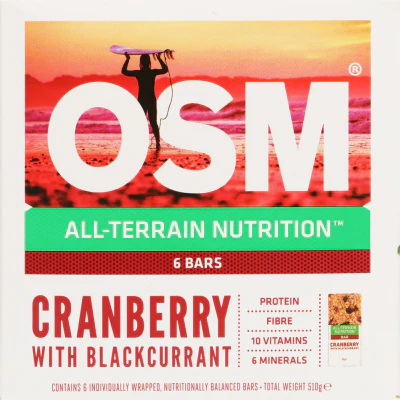 One Square Meal All-Terrain Nutrition Cranberry With Blackcurrant Bars 516g
