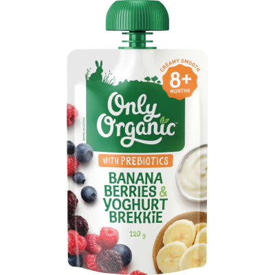 Only Organic Banana Berries & Yoghurt Brekkie 8+ Months 120g