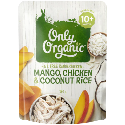 Only Organic Mango Chicken & Coconut Rice 10+ Months 170g