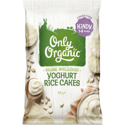 Only Organic Yoghurt Kindy Rice Cakes 60g