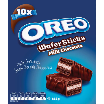 Oreo Milk Chocolate Wafer Sticks 128g