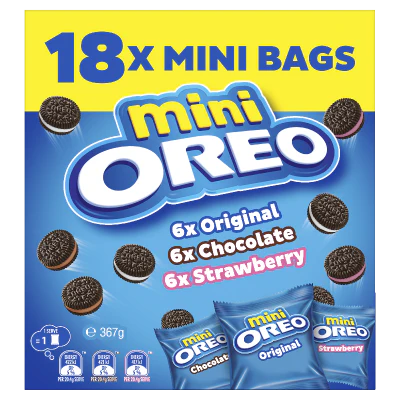 Oreo Mini Large Cookies Variety Pack 18 x 20.4g