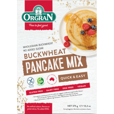 Orgran Gluten Free Buckwheat Pancake Mix 0.375kg