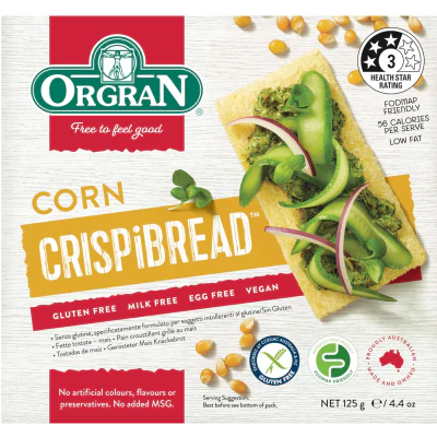 Orgran Gluten Free Corn Crispibread 125g