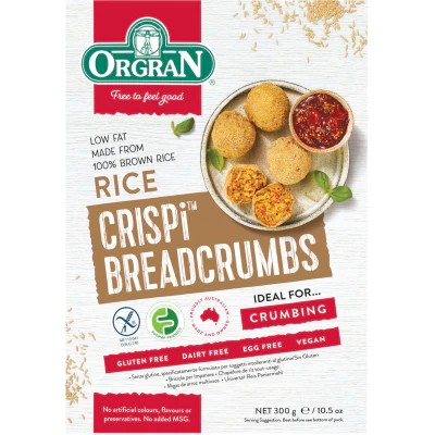 Orgran Gluten Free Rice Crispi Breadcrumbs 300g