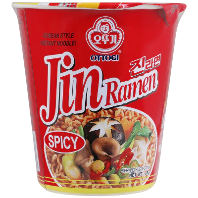 Ottogi Jin Ramen Spicy Hot Noodles 65g