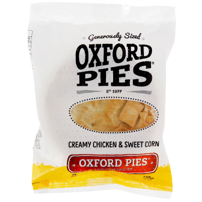 Oxford Pies Creamy Chicken & Sweet Corn Pie 220g