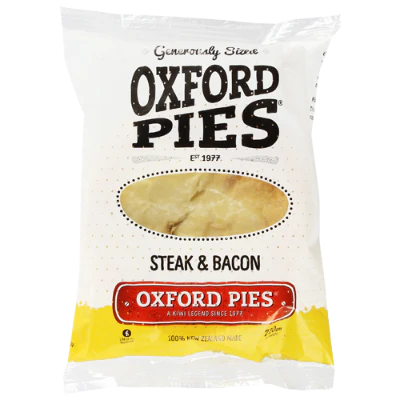 Oxford Pies Steak & Bacon Pie 220g