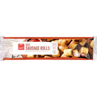 Pams Beef Sausage Rolls 800g