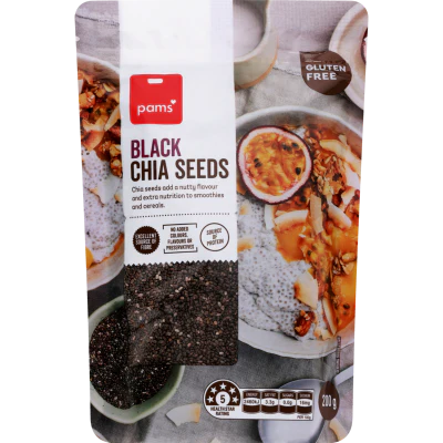 Pams Black Chia Seeds 200g