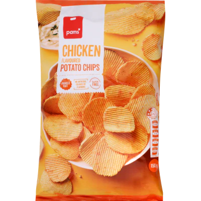Pams Chicken Flavoured Potato Chips 150g