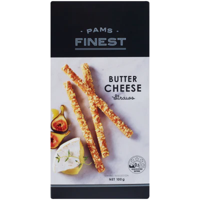 Pams Finest Butter Cheese Straws 100g
