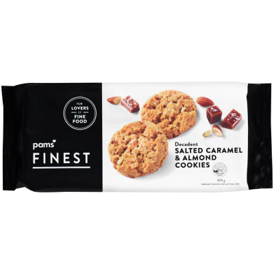 Pams Finest Decadent Salted Caramel & Almond Cookies 300g