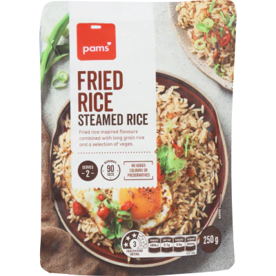Pams Fried Rice Steamed Rice 250g