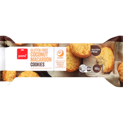 Pams Gluten Free Coconut Macaroon Cookies 160g