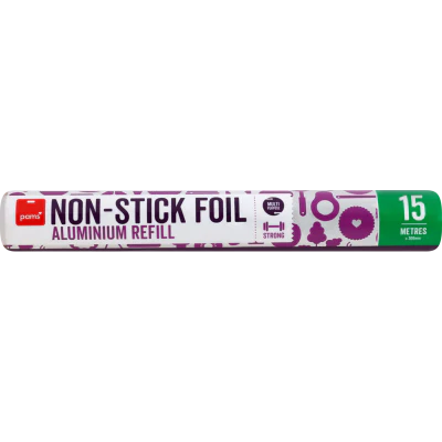 Pams Non Stick Foil Aluminium Refill 300mm Wide 15m