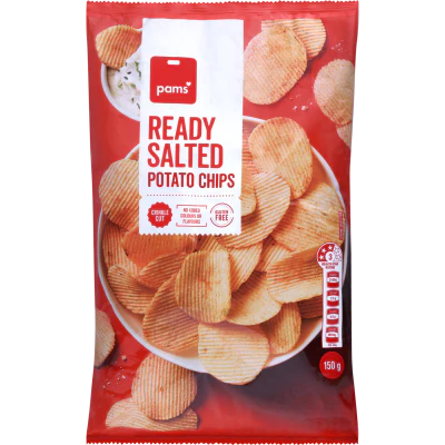 Pams Ready Salted Potato Chips 150g