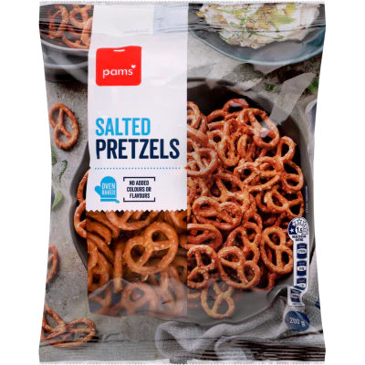 Pams Salted Pretzels 200g