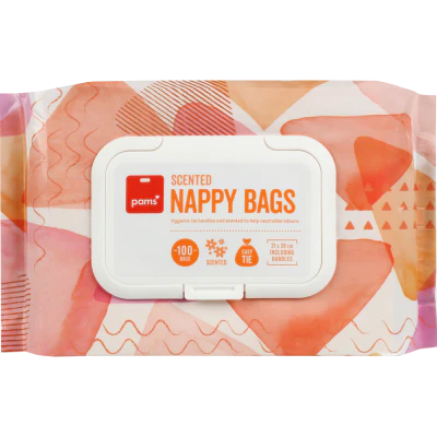 Pams Scented Nappy Bags 100pk