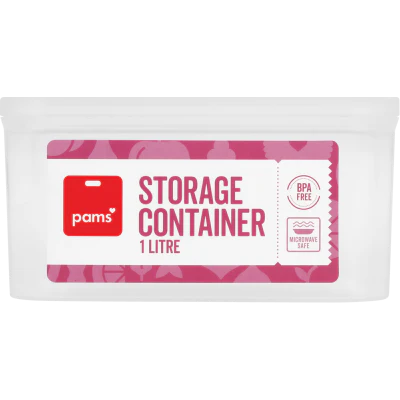 Pams Storage Container 1L 1pk