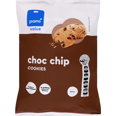 Pams Value Choc Chip Family Favourite Cookies 325g
