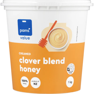 Pams Value Creamed Clover Blend Honey 1kg