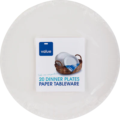 Pams Value Paper Dinner Plates 20pk
