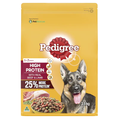 Pedigree High Protein Beef & Lamb Dry Dog Food 2.5kg