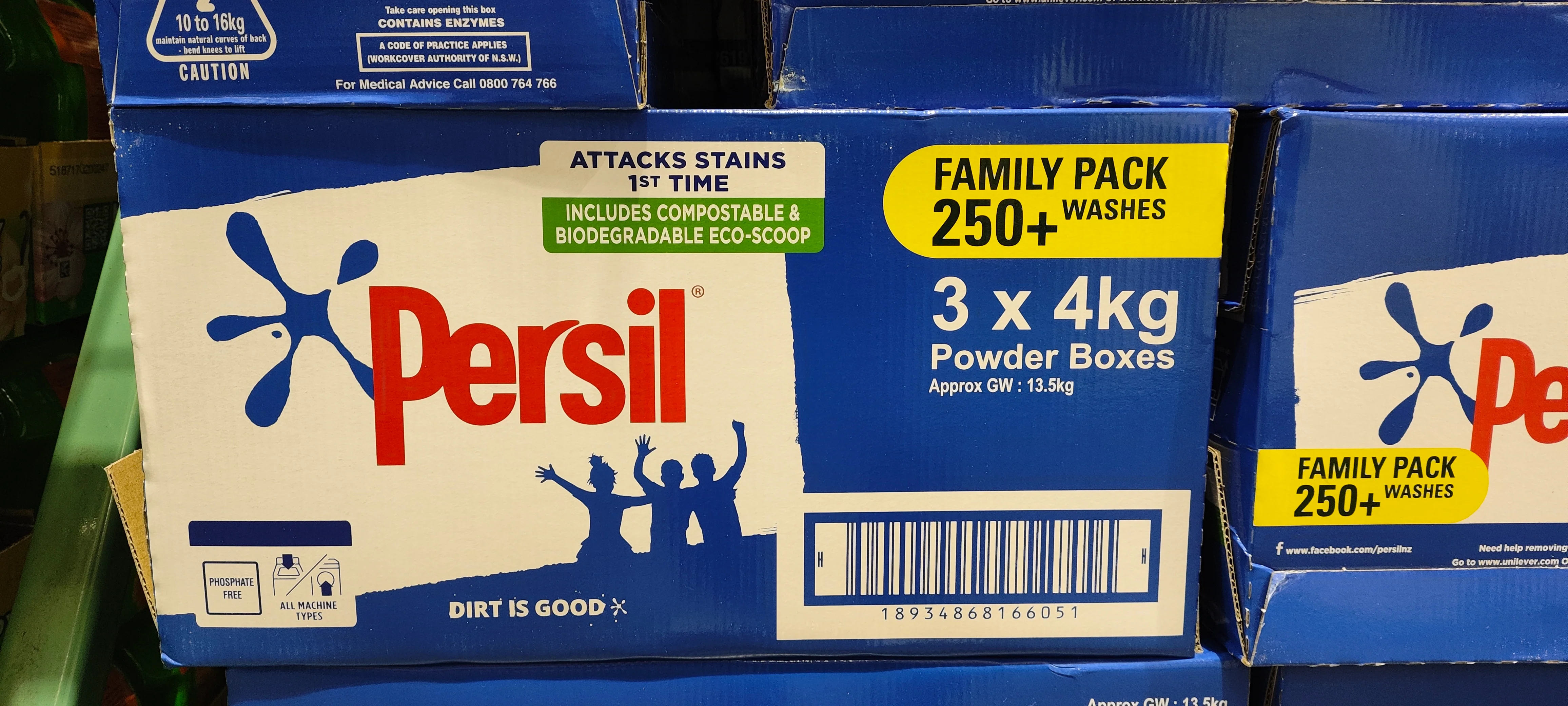 PERSIL ACTIVE CLEAN F&T POWDER 3 X 4KG / 250+ WASHES - Image 2