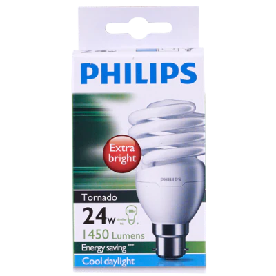 Philips Cool Daylight Tornado 24w Bayonet Bulb 1pk