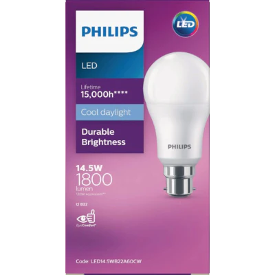 Philips LED Cool Daylight 14.5W 1800 Lumen Bayonet Bulb 1pk