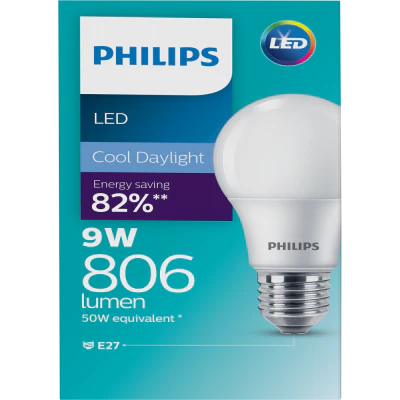 Philips LED Cool Daylight 9W 806 Lumen Screw Bulb 1pk