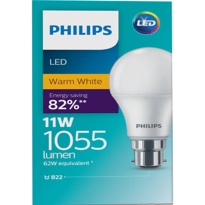 Philips LED Warm White 11W 1055 Lumen Bayonet Bulb 1pk