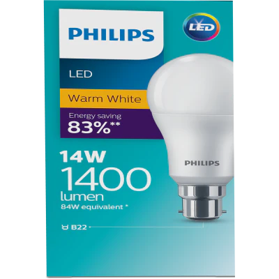 Philips LED Warm White 14W 1400 Lumen Bayonet Bulb 1pk