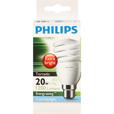 Philips Tornado 20w Cool Daylight Bayonet Bulb 1pk