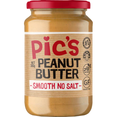 Pic's Smooth No Salt Peanut Butter 380g