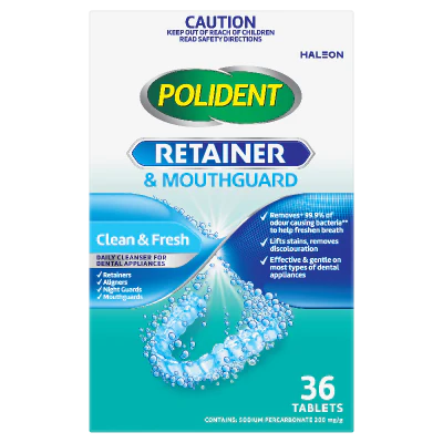 Polident Retainer & Mouthguard Active Bubbles Cleanser 36pk