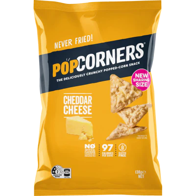 PopCorners Cheddar Cheese Popped-Corn Snack 130g