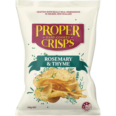 Proper Crisps Rosemary & Thyme Potato Crisps 150g
