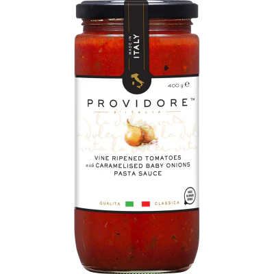 Providore Vine Ripened Tomatoes With Caramelised Baby Onions Pasta Sauce 0.4kg