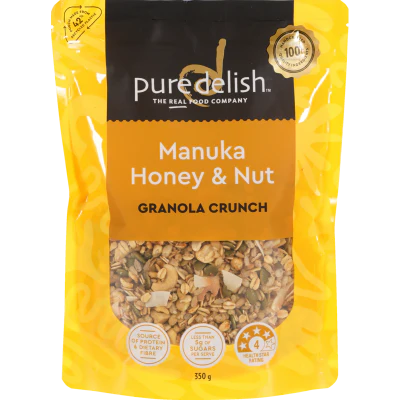 Pure Delish Manuka Honey & Nut Granola Crunch 350g