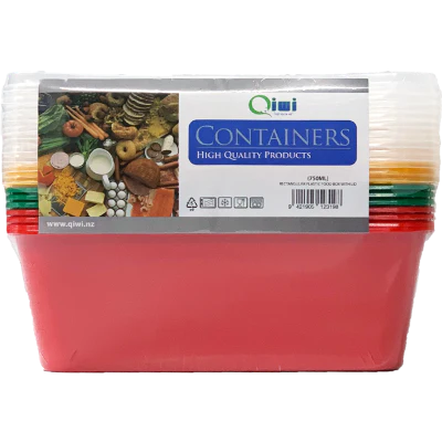 Qiwi 750ml Coloured Container & Lid Set 18pk